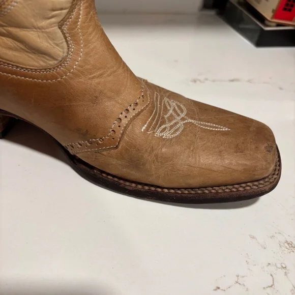 Women’s Innovacion Brown Leather Cowboy  Western Heart Boots sz 26/9 Modelo 1820 - Picture 9 of 16